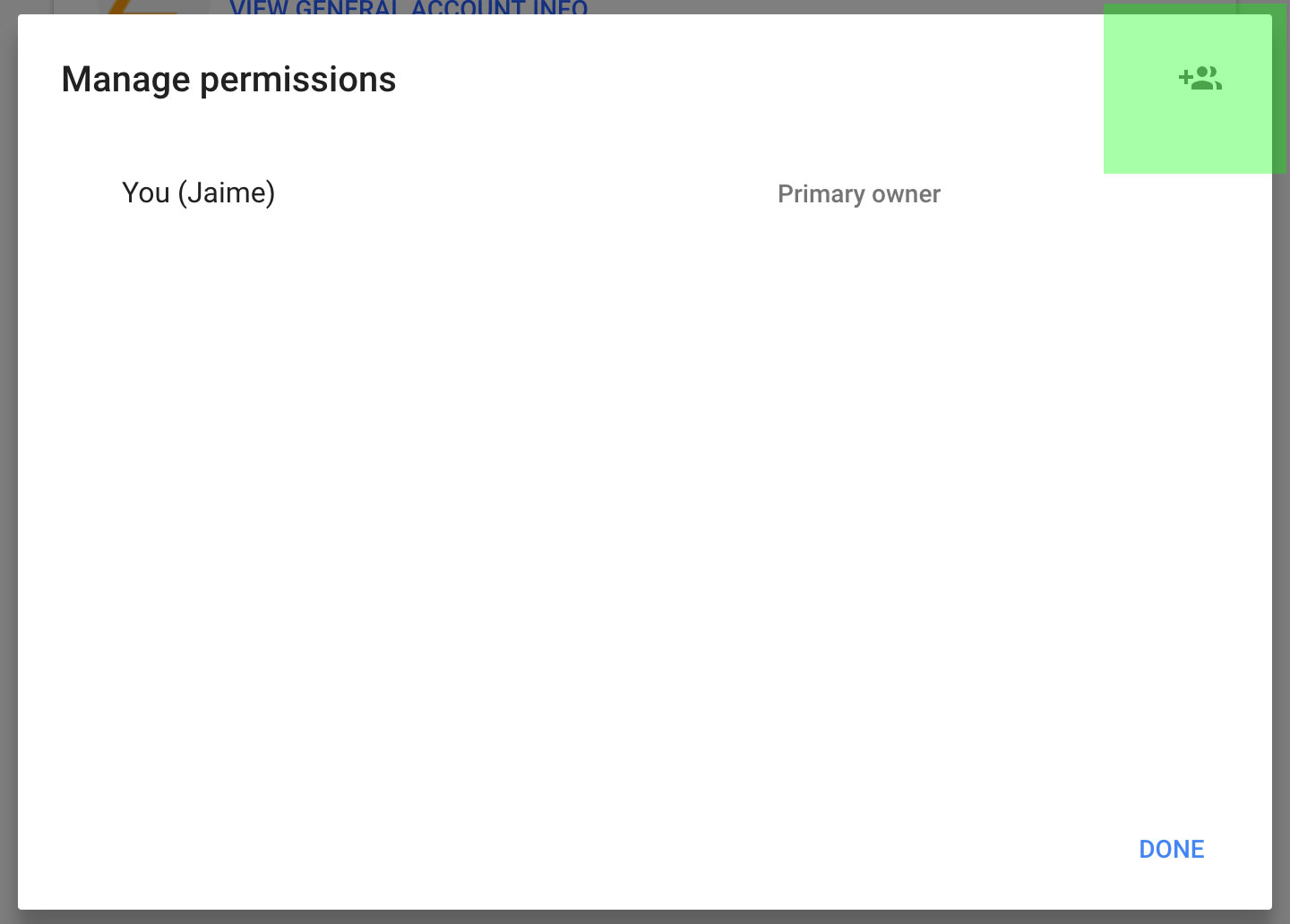 YouTube - Manage Permissions - Add People