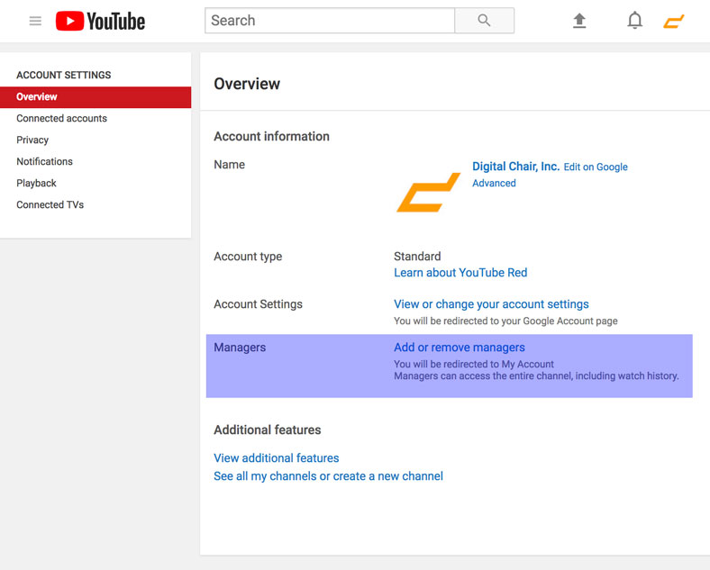 How to grant access with YouTube Managers